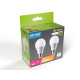 E27 LED bulb 9W 60W warm light 3000K, 2 pcs