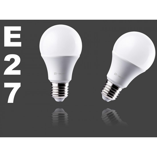 E27 LED bulb 9W 60W warm light 3000K, 2 pcs