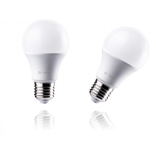 E27 LED bulb 9W 60W warm light 3000K, 2 pcs