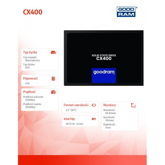 CX400-G2 2TB SATA3 2.5 7mm SSD