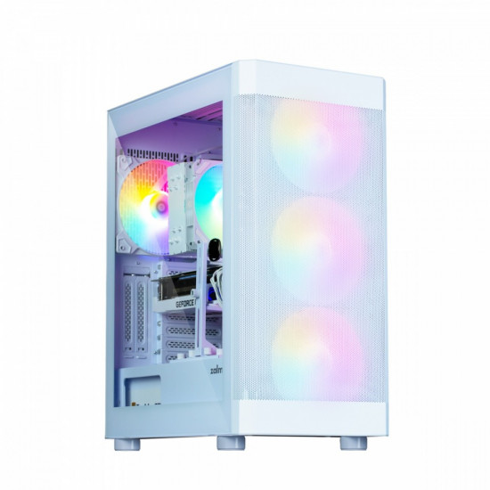 I4 TG ATX Mid Tower 4 fans RGB White