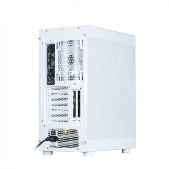 I4 ATX Mid Tower PC Case 6 Fans White