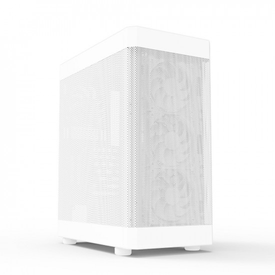 I4 ATX Mid Tower PC Case 6 Fans White