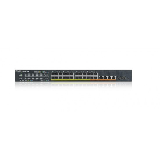 Switch XMG1930-30HP, 24-port 2.5GbE Smart Managed Layer 2 PoE 700W 22xPoE+/8xPoE++ Switch with 4 10GbE and 2 SFP+ Uplink