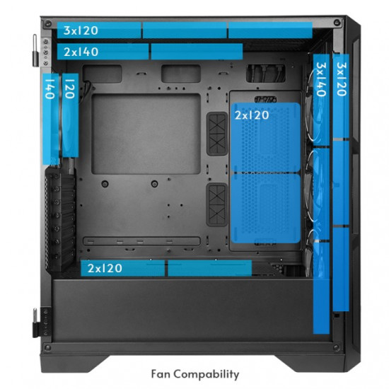 Case APEX GA-01B-TG-OP 4xFans ARGB