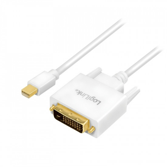 Mini DisplayPort to DVI white, 3m