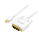 Mini DisplayPort to DVI white, 3m