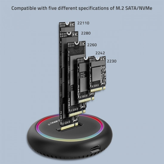 M.2 SSD drive docking station, SATA, NVMe,USB