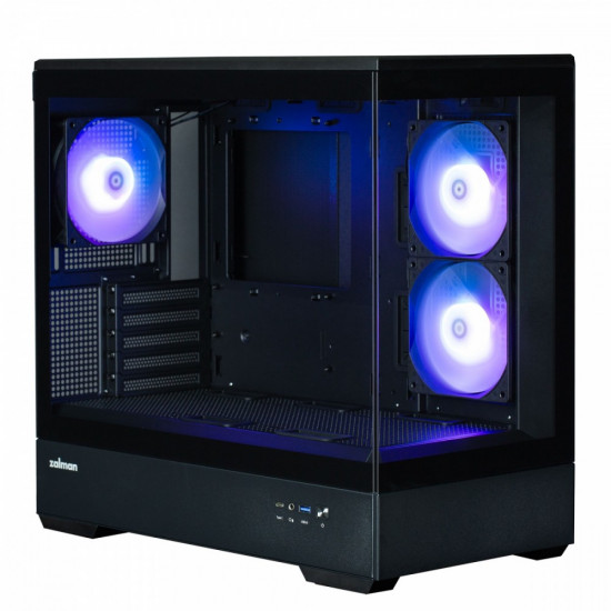 P30 MicroATX Min i Tower 3 Fans RGB Black