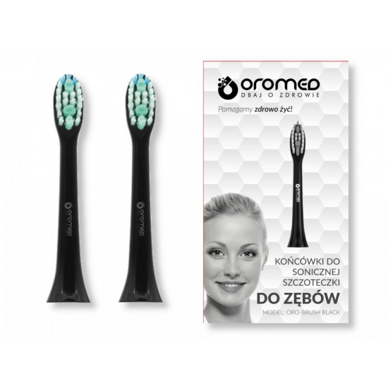 Sonic toothbrush tip ORO-BRUSH BLACK