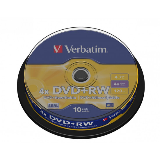 Verb DVD+RW 4x 4.7GB 10P CB 4348