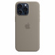 Silicone case with MagSafe for iPhone 15 Pro Max - clay