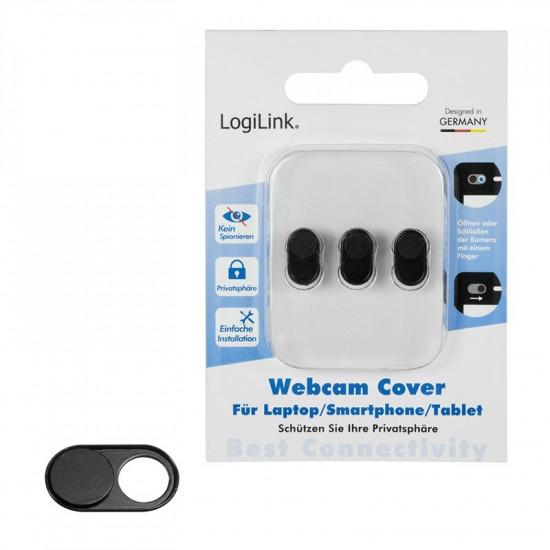 Webcam cover for laptop, smartphone and tablet