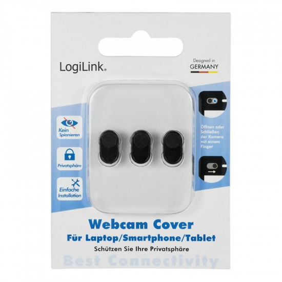 Webcam cover for laptop, smartphone and tablet