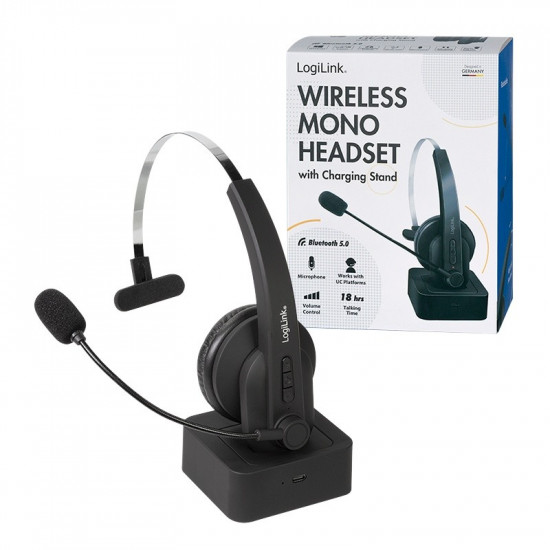 Bluetooth mono headset with charging stand