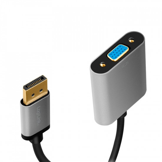 Displayport to VGA adapt er, 1080p/60Hz,alu,0.15