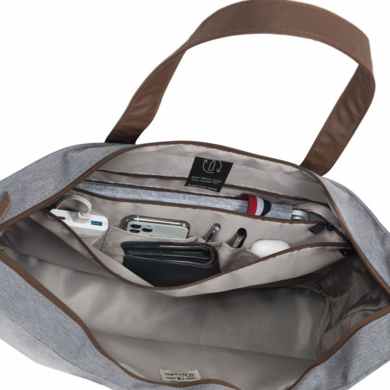 Notebook bag for 13-14,1 inches Shopper Eco Motion light grey