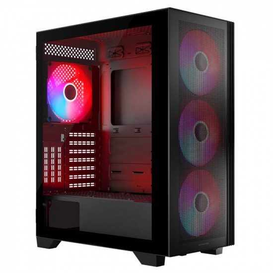 Black CASE MISTRAL ARGB FLOW MIDI USB 3.0x2