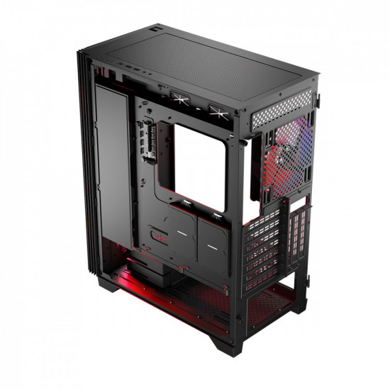 Black CASE MISTRAL ARGB FLOW MIDI USB 3.0x2