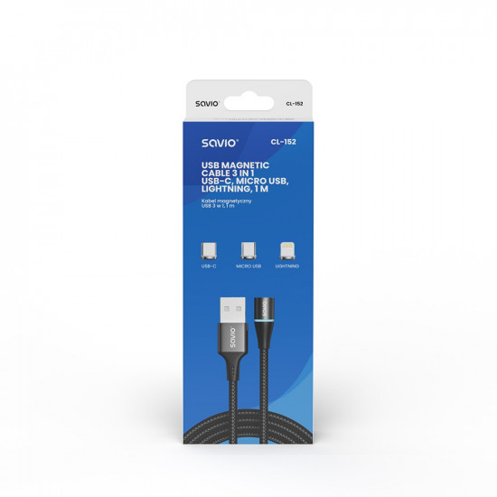 Cable USB 3w1 1m CL-152