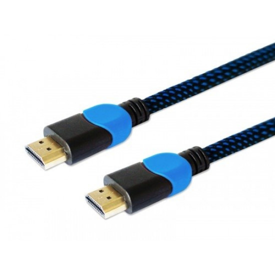 Cable HDMI GCL-02 1.8m, v2.0, braid blue