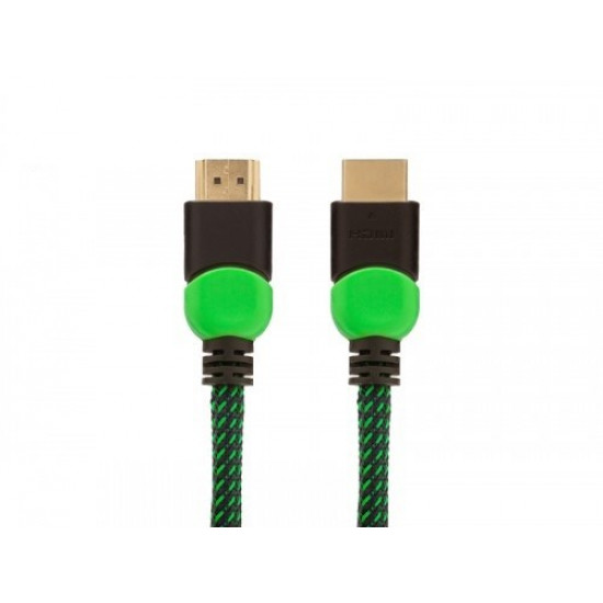 Cable HDMI GCL-03 1.8m, v2.0, braid green