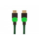 Cable HDMI GCL-03 1.8m, v2.0, braid green