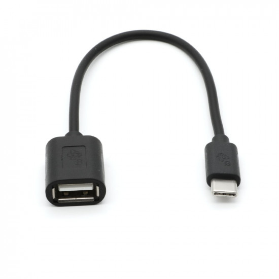 Cable OTG USB AF - USB C 15cm black