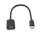 Cable OTG USB AF - USB C 15cm black