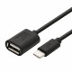 Cable OTG USB AF - USB C 15cm black