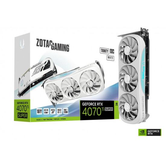 Graphics card GeForce RTX 4070 Ti SUPER TRINITY OC 16GB GDDR6X white