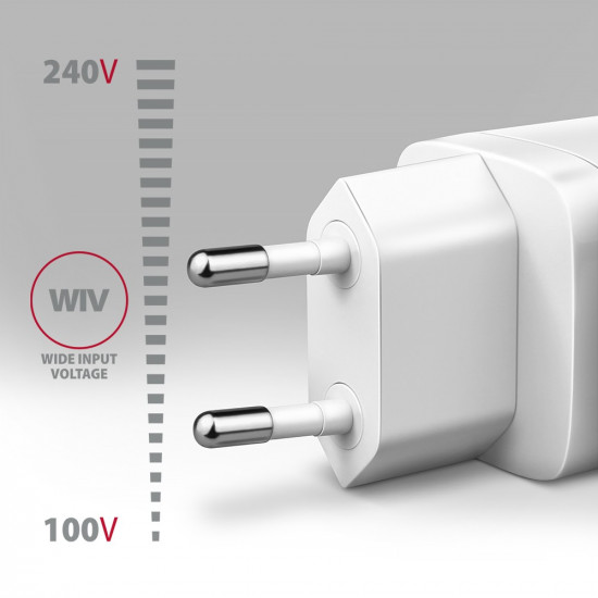 ACU-DPQ65W GaN 3xport wall charger 65W white