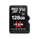 microSD IRDM card 128GB UHSI U3 adapter