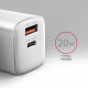 AXAGON ACU-PQ20W PD&QC wall charger 20W white