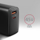 ACU-PQ45 PD&QC 2-port wall charger 45W black