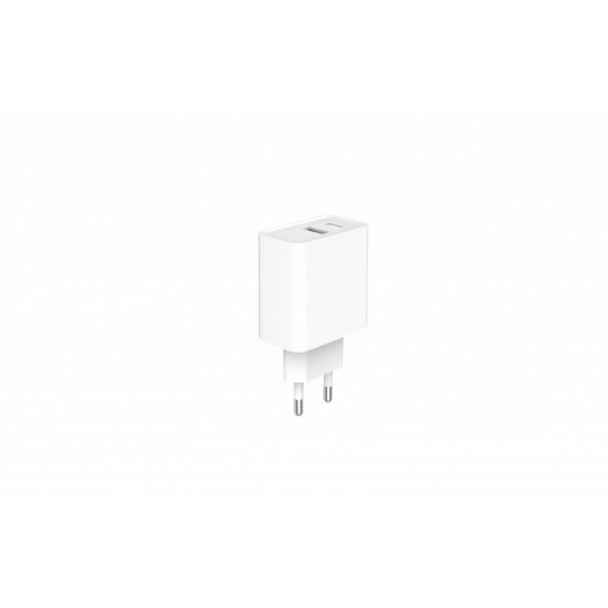 Power Delivery Charger USB-A USB-C 20W White