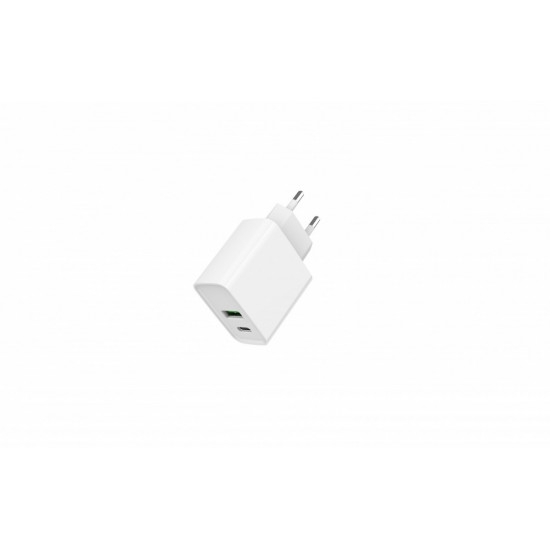 Power Delivery Charger USB-A USB-C 20W White