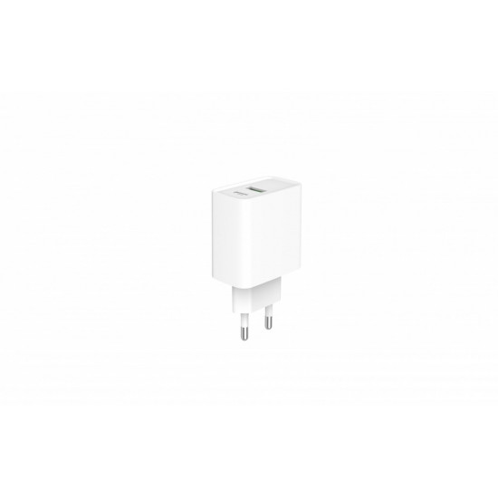 Power Delivery Charger USB-A USB-C 20W White