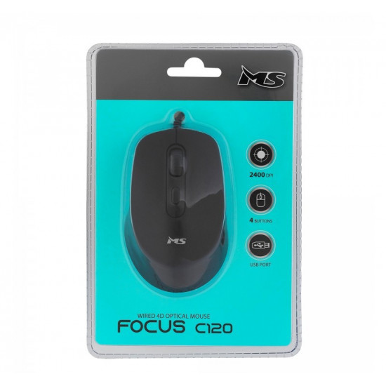 Wired mouse Focus C120 2400 DPI black