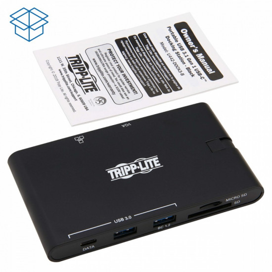 Adapter USBC DOCK,HDMI/VGA/GBE/ /HUB/S U442-DOCK3-B 