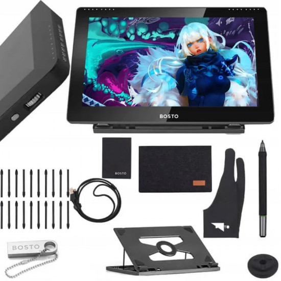 Graphic tablet Bosto BT-16HDK 1920x1080 FHD