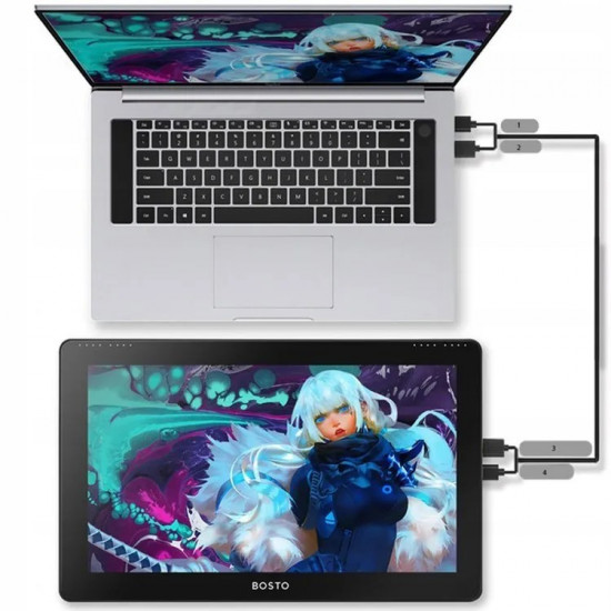 Graphic tablet Bosto BT-16HDK 1920x1080 FHD