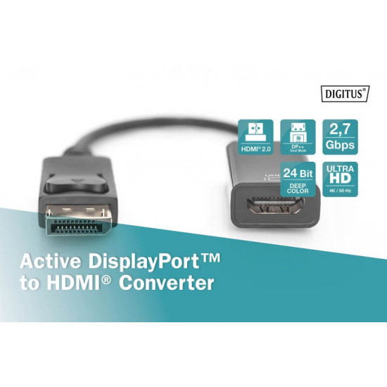 Adapter Cable Displayport 1080p 60Hz