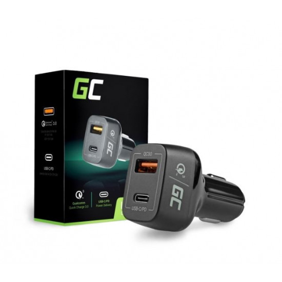 Car Charger USB-C PD 42W, USB QC 3.0