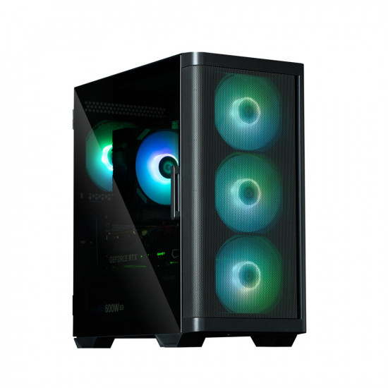 M4 BLACK mATX Mini Tower 4 Fans ARGB 