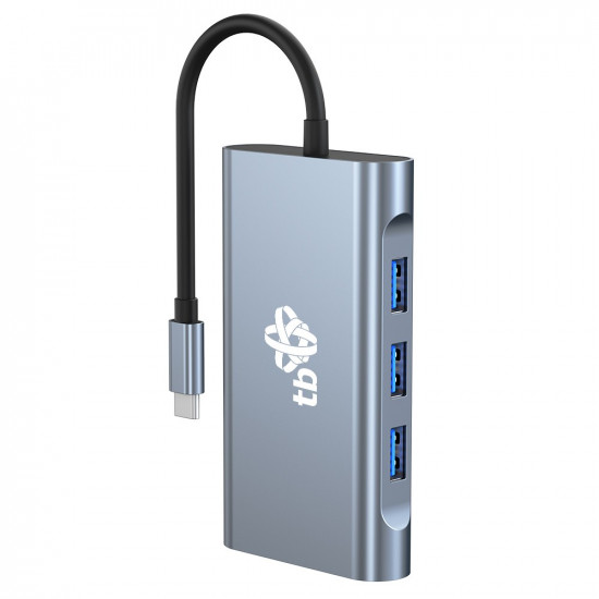 TB 8in1 Adapter USB C HDMI x2 USB VGA RJ45 PD