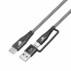 USB A/C - USB C Cable 1,2 m black