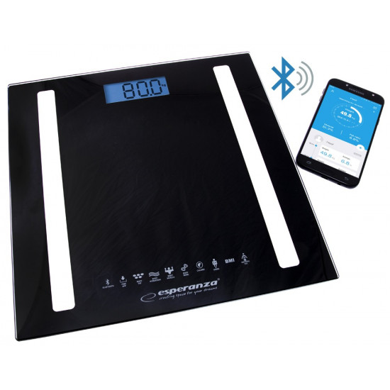 BATHROOM SCALE 8IN1 WITH BLUETOOTH B.FIT BLACK