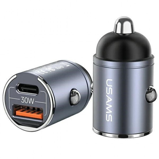 Car Charger 30W 1xUSB+ 1xUSB-C Fast Charge C38