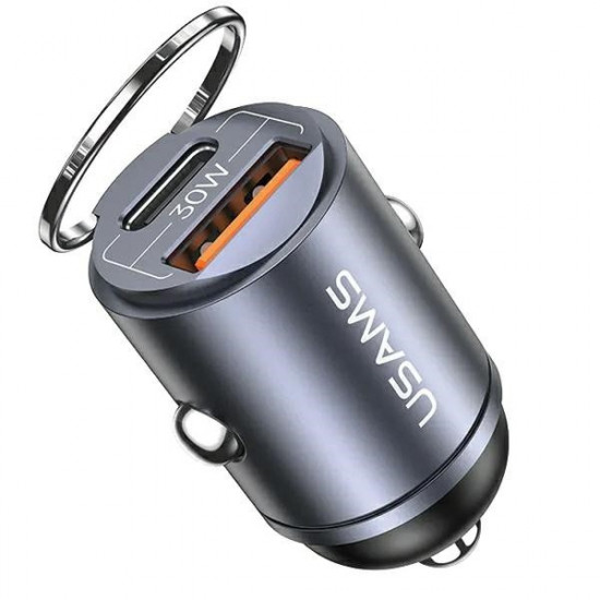 Car Charger 30W 1xUSB+ 1xUSB-C Fast Charge C38